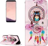Voor Galaxy S8 Gloss Olie Reliëf Bells Uil Patroon Horizontale Flip Lederen Case met Houder & Kaartsleuven & Portemonnee & Fotolijst