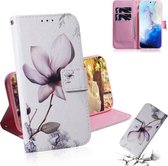 Voor Galaxy S20 Gecombineerd patroon Magnetische attractie Horizontale flip lederen tas, ondersteuningshouder & kaartsleuf & portemonnee (Magnolia bloem)