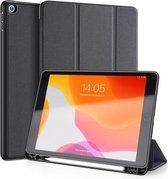 Voor iPad 10.2 DUX DUCIS Domo-serie Horizontale flip magnetische PU lederen tas met drievoudige houder & pennensleuf & slaap- / wekfunctie (zwart)