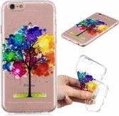 Voor iPhone 6 3D-patroon Transparant TPU-hoesje (schilderijboom)