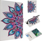 Voor iPad Air 10.5 (2019) / iPad Pro 10.5 (2017) Gekleurd tekeningpatroon Horizontaal Flip PU lederen hoes met houder & kaartsleuven (halve bloem)