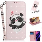 3D Gekleurde Tekening Horizontale Leren Flip Case, met Houder & Kaartsleuf & Portemonnee Voor iPhone 11 Pro (Love Bear)