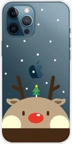 Christmas Series Clear TPU beschermhoes voor iPhone 11 Pro (Fat Deer)