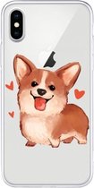 Voor iPhone XS Max Pattern TPU beschermhoes (Love Corgi)