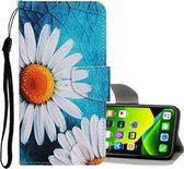 Voor iPhone 11 Pro Gekleurd tekeningpatroon Horizontaal leren flip-hoesje met houder & kaartsleuven & portemonnee (Daisy)