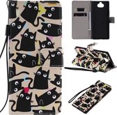 Voor Sony Xperia 20 Schilderen Horizontale Flip Leren Case met Houder & Kaartsleuf & Lanyard (Kat)