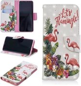 3D Gekleurde Tekening Patroon Horizontale Flip Leren Case voor Samsung Galaxy S9, met Houder & Kaartsleuven & Portemonnee (Engelse Flamingo)