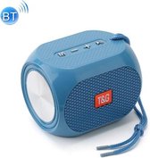 T&G TG196 TWS Subwoofer Bluetooth-luidspreker met gevlochten kabel, ondersteuning voor USB / AUX / TF-kaart / FM (blauw)