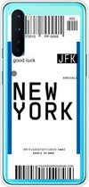 Voor OnePlus Nord Boarding Card Series Pattern TPU beschermhoes (New York)