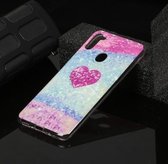 Voor Galaxy A11 Marble Pattern Soft TPU beschermhoes (Red Love)