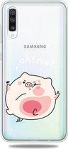 Voor Galaxy A50 Lucency Painted TPU Protective (Hit The Face Pig)