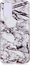 Voor Galaxy S20 + Marble Pattern Soft TPU beschermhoes (wit)