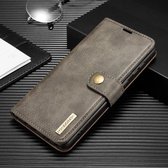 Voor Galaxy A81 / Note10 lite DG.MING Crazy Horse Texture Flip afneembare magnetische lederen tas met houder & kaartsleuven & portemonnee (grijs)