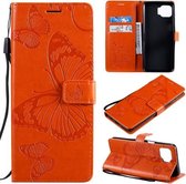 Voor Motorola Moto G 5G Plus 3D Vlinders Embossing Patroon Horizontale Flip Leren Case met Houder & Kaartsleuf & Portemonnee (Oranje)