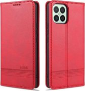 Voor Huawei Nova 8 SE AZNS Magnetische Kalfsstructuur Horizontale Flip Leren Case met Kaartsleuven & Houder & Portemonnee (Rood)