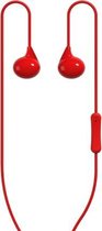 WK WI200 3,5 mm suikerboonkleur in het oor Bedrade bediening oortelefoon, ondersteuningsoproep, kabellengte: 1,2 m (rood)