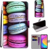 Voor Xiaomi Mi CC9e / A3 Gekleurde Tekening Cross Textuur Horizontale Flip PU Lederen Case met Houder & Kaartsleuven & Portemonnee & Lanyard (Kleurrijke Taarten)