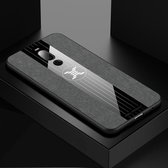 Voor Meizu Note 8 XINLI Stitching Cloth Texture Schokbestendig TPU beschermhoes (grijs)