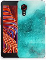 Telefoon Hoesje Geschikt voor Samsung Xcover 5 Enterprise Edition | Geschikt voor Samsung Galaxy Xcover 5 Siliconen Hoesje Painting Blue