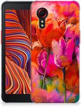 Smartphone hoesje Geschikt voor Samsung Xcover 5 Enterprise Edition | Geschikt voor Samsung Galaxy Xcover 5 Silicone Case Tulips