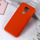 Effen kleur vloeibaar siliconen schokbestendig hoesje voor Huawei Nova 5i Pro / Mate 30 Lite (rood)