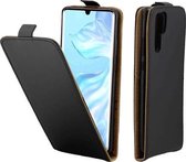 Zakelijke stijl verticale flip TPU lederen hoes met kaartsleuf voor Huawei P30 Pro (zwart)