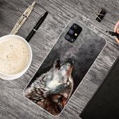 Voor Samsung Galaxy M51 schokbestendig geverfd transparant TPU beschermhoes (Call Wolf)