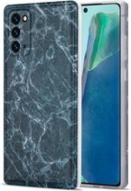 Voor Samsung Galaxy Note20 TPU glanzend marmeren patroon IMD beschermhoes (donkergrijs)