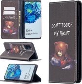 Voor Samsung Galaxy S20 Plus Gekleurde Tekening Patroon Onzichtbare Magnetische Horizontale Flip PU Lederen Case met Houder & Kaartsleuven & Portemonnee (Beer)