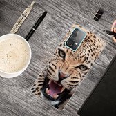 Voor Samsung Galaxy A52 5G schokbestendig geschilderd transparant TPU beschermhoes (Jaguar)