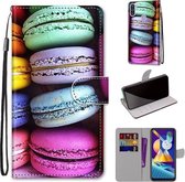 Voor Samsung Galaxy M11 & A11 Gekleurde tekening Cross Texture Horizontale Flip PU lederen tas met houder & kaartsleuven & portemonnee & lanyard (kleurrijke laagcake)