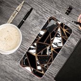 Voor Samsung Galaxy A02s (Amerikaanse versie) Marble Shockproof TPU beschermhoes (Rhombus Black)