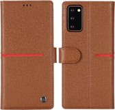 Voor Samsung Galaxy Note 20 GEBEI Bovennerf lederen horizontale flip beschermhoes met houder & kaartsleuven & portemonnee & fotolijst (bruin)