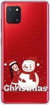Voor Samsung Galaxy A81 / Note 10 Lite Christmas Series Clear TPU beschermhoes (Girl Snowman)