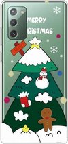 Voor Samsung Galaxy Note20 Christmas Series Clear TPU beschermhoes (drielaagse kerstboom)