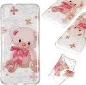 Gekleurde tekening Transparant Clear TPU Case voor Xiaomi Redmi 7A (kleine beer)