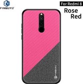 Voor Geschikt voor Xiaomi RedMi 8 PINWUYO Rong-serie schokbestendige pc + TPU + beschermhoes van chemische vezeldoek (rood)