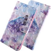 3D Gekleurde Tekening Patroon Horizontale Flip Leren Case met Houder & Kaartsleuven & Portemonnee & Lanyard voor Xiaomi Redmi 7A (Roaring Wolf)