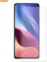 Voor Geschikt voor Xiaomi Redmi K40 / K40 Pro / K40 Pro + 2 STUKS ENKAY Hat-Prince 0.26mm 9H 2.5D Gebogen rand Gehard Glas Film