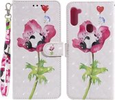 Voor Samsung Galaxy A11 / M11 3D Schilderen Patroon Gekleurde Tekening Horizontale Flip PU Lederen Case met Houder & Kaartsleuven & Portemonnee (Bloem Panda)