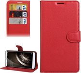 Voor QiKU 360 Q5 Litchi Texture Horizontale Flip PU lederen tas met houder & kaartsleuven & portemonnee (rood)