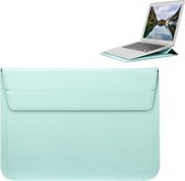 Universele envelopstijl PU lederen tas met houder voor ultradunne notebook-tablet-pc 15,4 inch, afmeting: 39x28x1.5cm (mintgroen)