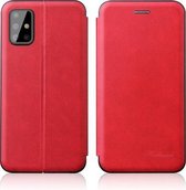 Voor Samsung Galaxy S20 FE Geïntegreerde spanning Retro textuur Magnetische TPU + PU lederen tas met kaartsleuf en houder (rood)