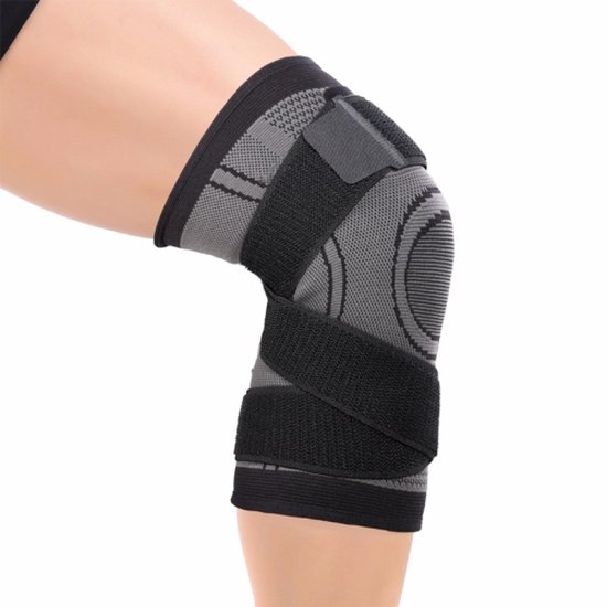 2 STKS Fitness Hardlopen Fietsen Bandage Kniebrace Elastische Nylon Sport Compressie Pad Mouw, Maat: L (Zwart)