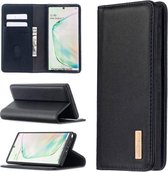 Voor Samsung Galaxy Note10 2 in 1 Afneembare Magnetische Horizontale Flip Lederen Case met Houder & Kaartsleuven & Portemonnee (Zwart)