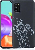 Voor Samsung Galaxy A41 Painted Pattern Soft TPU Case (Five Hands)