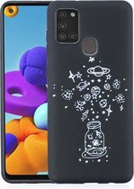 Voor Samsung Galaxy A21s Geschilderd patroon Zachte TPU-hoes (wensfles)