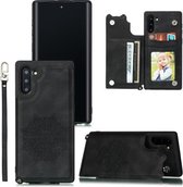 Voor Samsung Galaxy Note 10 Mandala reliëf PU + TPU hoesje met houder & kaartsleuven & fotolijst & riem (zwart)