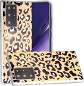 Voor Samsung Galaxy Note20 Ultra Plating Marble Pattern Soft TPU beschermhoes (Leopard)
