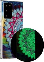 Voor Samsung Galaxy Note20 Ultra Luminous TPU zachte beschermhoes (halve bloem)